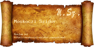 Moskoczi Szidor névjegykártya